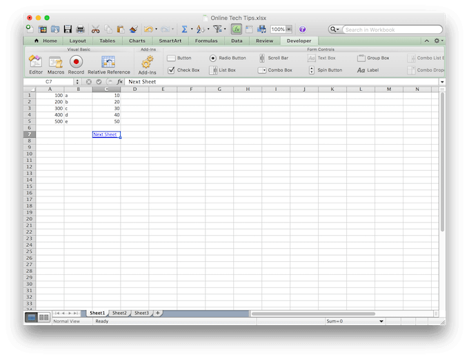 view links to documents in excel for mac